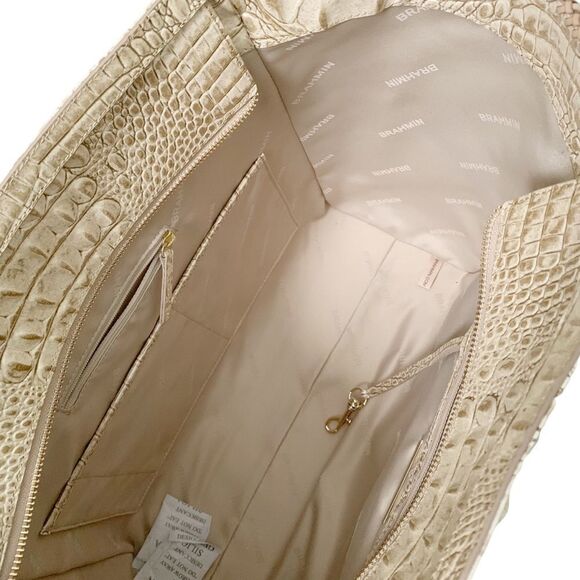 Brahmin Gold and Tan Tote Bag - Picture 8 of 9